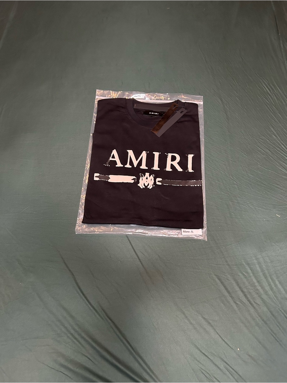 AMIRI Black Short Sleeve Logo Tee
